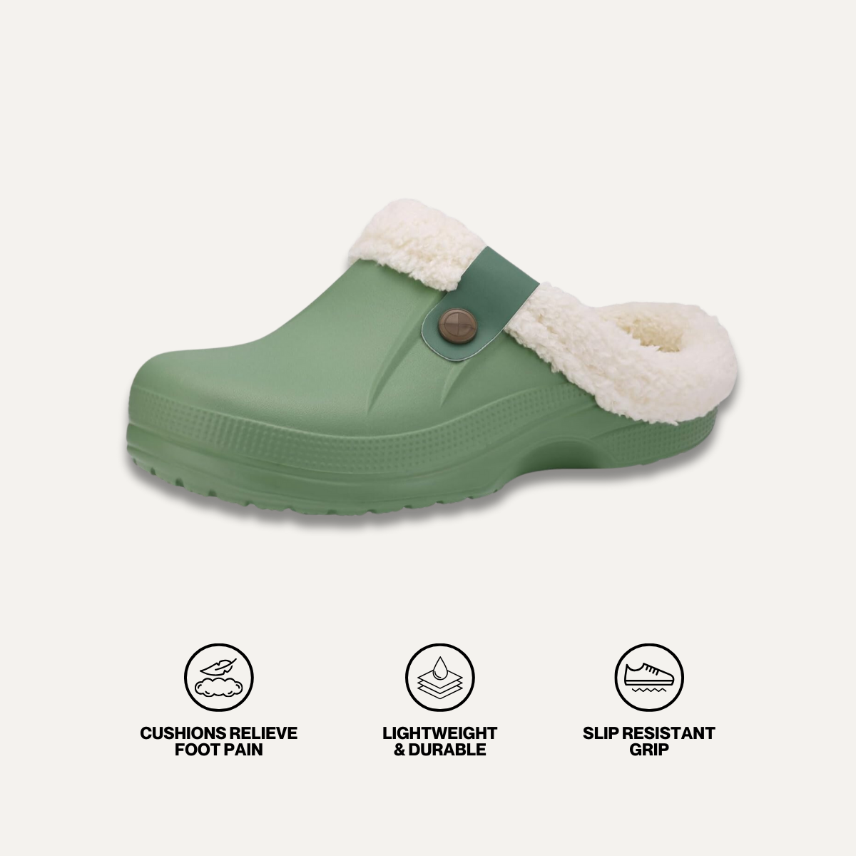 Ario Furryy - Healthy & Non-Slip Comfort Clog Mules